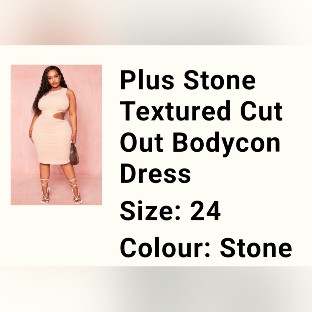 Cutout Body Con Dress NWT Never Worn Size 24l